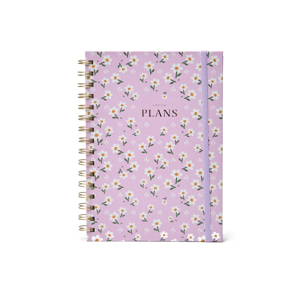 FLOWERS CUADERNO A5 CON ESPIRAL